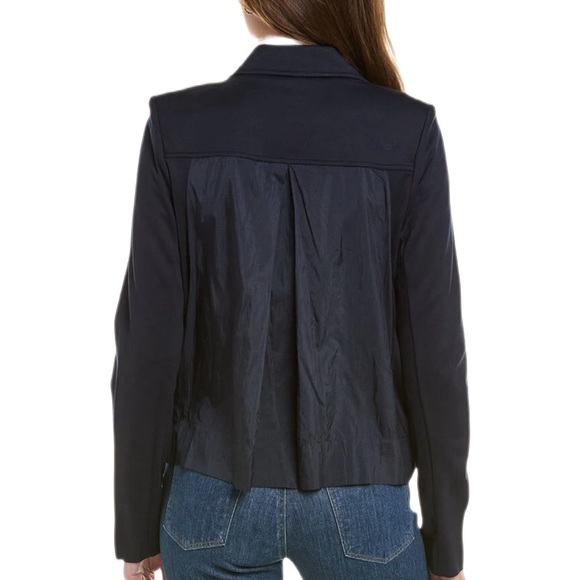 Cabi Chance Asymetrical Zip Navy Jacket Size Medium Style# 5476 - Picture 2 of 9